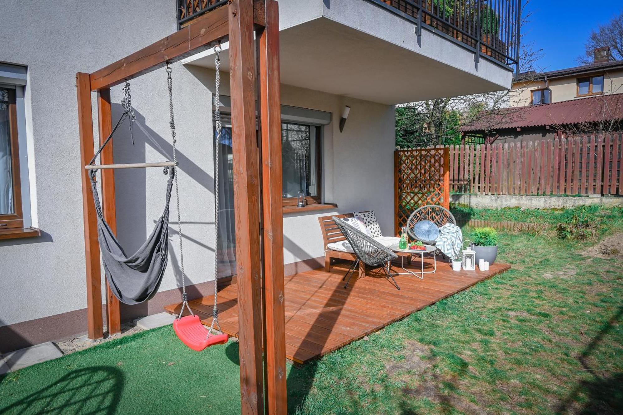 Malinowelove Aircon, 3 Rooms, Parking, Ogrod Krasków Exterior foto